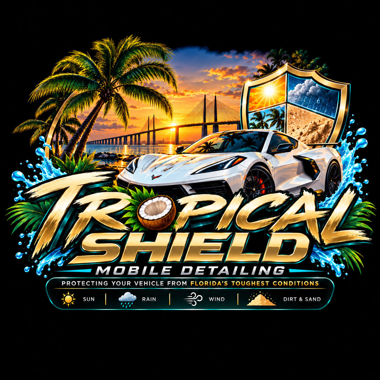 Tropical Shield Mobile Detailing logo